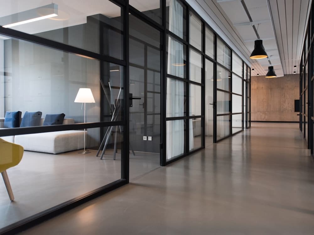 Polished office corridor